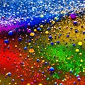 A macro photograph of colorful ink drops blending and diffusing in water, creating abstract patterns1, Generative AI