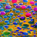 A macro photograph of colorful ink drops blending and diffusing in water, forming abstract and captivating patterns5, Generative