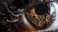 Macro photograph of a human eye. Capture the intricate details of the iris. Royalty Free Stock Photo