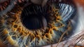 Macro photograph of a human eye. Capture the intricate details of the iris. Royalty Free Stock Photo