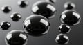 Macro Photograph of Liquid Mercury Droplets Royalty Free Stock Photo