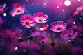 Macro photograph of purple flowers