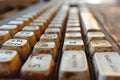 Rusty Vintage Keyboard Keys Close-Up Royalty Free Stock Photo