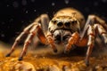 Macro photograph showcasing the unsettling details of a spider, a visual embodiment of the fear of spiders concept Royalty Free Stock Photo