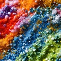 A macro photograph of vibrant watercolor paints blending and mixing, creating a captivating display of color and texture1, Gener Royalty Free Stock Photo