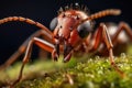 Macro photography of an ant