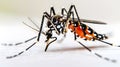 Macro photography of an arthropod pest insect on a white surface