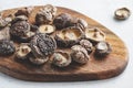 Macro photography of Chinese dried mushrooms Shiitake Royalty Free Stock Photo