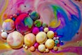 Macro photography of colorful bubbles LIII Royalty Free Stock Photo