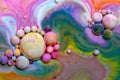 Macro photography of colorful bubbles XLVI Royalty Free Stock Photo