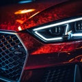 Macro photography of the led lights of an Audi RS7, Generative AI Royalty Free Stock Photo