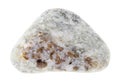 chondrodite in polished calcite stone on white