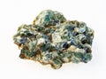 matrix from raw green beryl and emerald crystals Royalty Free Stock Photo