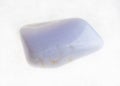 polished blue lace agate (sapphirine) on white Royalty Free Stock Photo