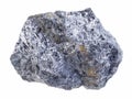 raw galena (galenite) stone with chalcopyrite vein