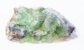 raw green Beryl with Alexandrite stone on white Royalty Free Stock Photo