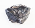 raw hematite (haematite) stone on white