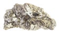 raw Marcasite (white iron pyrite) rock on white