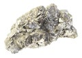 raw Marcasite (white iron pyrite) stone on white