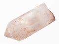 raw rose quartz crystal on white Royalty Free Stock Photo