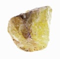 raw saamite (fluorapatite) stone on white