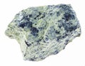 raw serpentinite stone on white