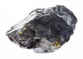 raw sphalerite (zinc blende) stone on white Royalty Free Stock Photo