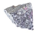rough Antimonite (Stibnite) stone on white