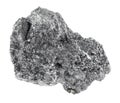 rough Graphite stone on white Royalty Free Stock Photo