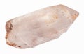 rough rose quartz crystal on white Royalty Free Stock Photo
