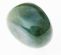 tumbled heliotrope (bloodstone) gem stone on white Royalty Free Stock Photo