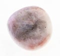 tumbled pink rhodonite stone on white