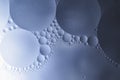 Macro photography of oil bubbles. Royalty Free Stock Photo