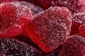 Macro photography of pectin jelly candy with granulation Royalty Free Stock Photo