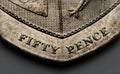 Macro photography pound sterlin coin Royalty Free Stock Photo