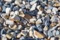 Macro photography of river gravel captured at the edge of a river