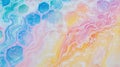 Macro photography of soap bubble formations creating hexagonal patterns with interference patterns creating rainbow gradients