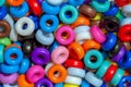 Macro photography of some hollow colorful beads Royalty Free Stock Photo