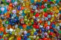 Macro photography of some colorful plastic beads Royalty Free Stock Photo