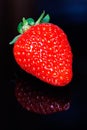 Macro photography of a strawberry Royalty Free Stock Photo