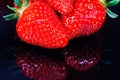 Macro photography of a strawberry Royalty Free Stock Photo