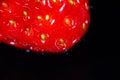 Macro photography of a strawberry Royalty Free Stock Photo