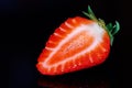 Macro photography of a strawberry Royalty Free Stock Photo