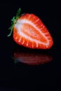 Macro photography of a strawberry Royalty Free Stock Photo