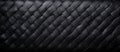 Macro photography of woven pattern on black leather couch Royalty Free Stock Photo