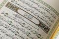 macro photos, 17 November 2022: The Holy Quran Surah Yaseen. Quran is an Islamic holy book