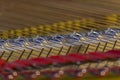 Macro piano string