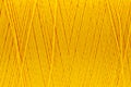 Macro picture of thread texture dark yellow color background Royalty Free Stock Photo