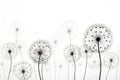 Macro plant seeds concept dandelion white flower blowball freedom wind summer Royalty Free Stock Photo