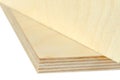 Macro plywood boards stacked, board for flooring Royalty Free Stock Photo